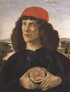 Sandro Botticelli Portrait of a Youth with a Medal (mk36) oil painting reproduction
